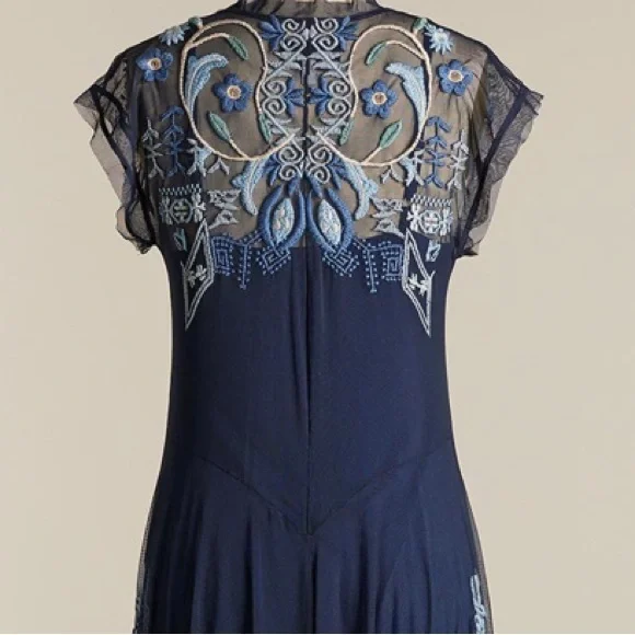 Johnny Was Midnight Blue Floral Maxi Dress - Picture 3 of 7
